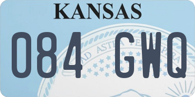 KS license plate 084GWQ