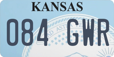 KS license plate 084GWR