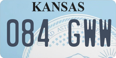 KS license plate 084GWW