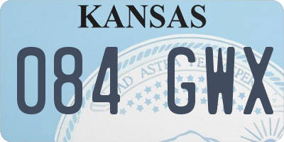 KS license plate 084GWX