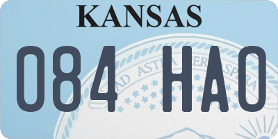 KS license plate 084HAO
