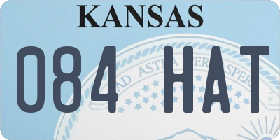KS license plate 084HAT