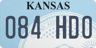 KS license plate 084HDO