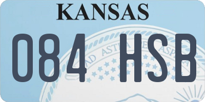 KS license plate 084HSB