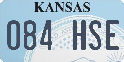 KS license plate 084HSE
