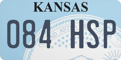KS license plate 084HSP