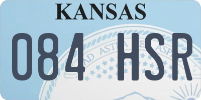 KS license plate 084HSR