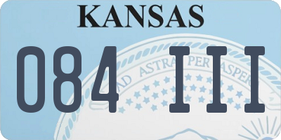 KS license plate 084III