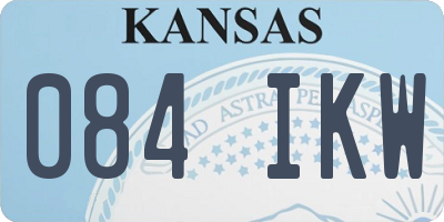 KS license plate 084IKW