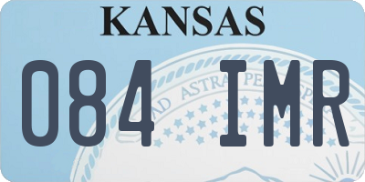 KS license plate 084IMR
