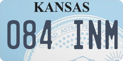 KS license plate 084INM
