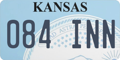 KS license plate 084INN