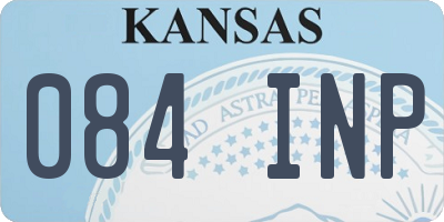 KS license plate 084INP