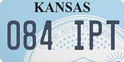 KS license plate 084IPT