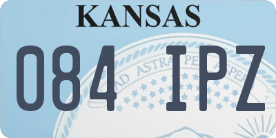 KS license plate 084IPZ