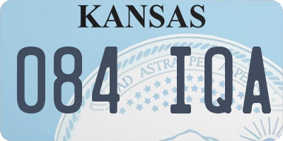 KS license plate 084IQA