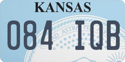 KS license plate 084IQB