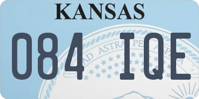 KS license plate 084IQE
