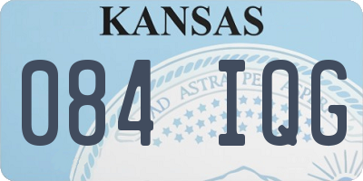 KS license plate 084IQG