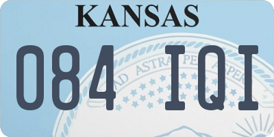 KS license plate 084IQI