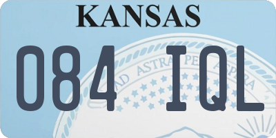 KS license plate 084IQL