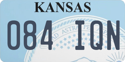 KS license plate 084IQN
