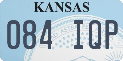 KS license plate 084IQP