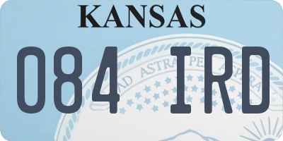 KS license plate 084IRD