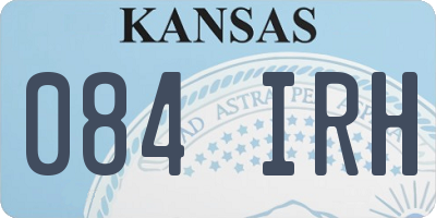 KS license plate 084IRH