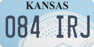KS license plate 084IRJ