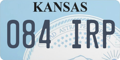 KS license plate 084IRP