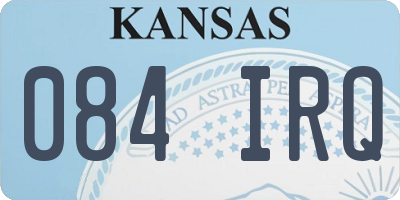 KS license plate 084IRQ