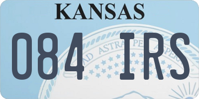 KS license plate 084IRS