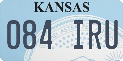 KS license plate 084IRU