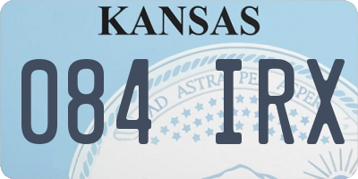 KS license plate 084IRX