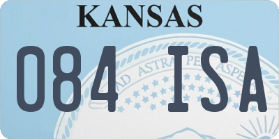 KS license plate 084ISA