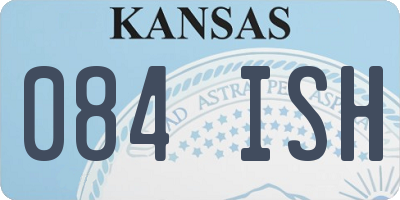 KS license plate 084ISH