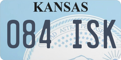 KS license plate 084ISK
