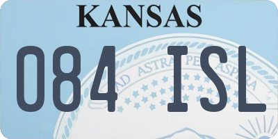 KS license plate 084ISL