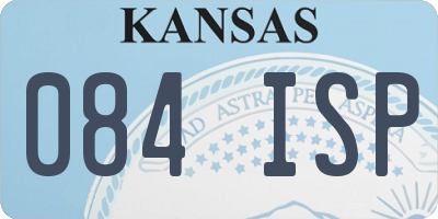 KS license plate 084ISP
