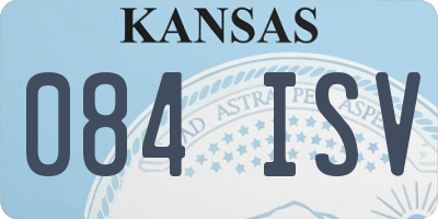 KS license plate 084ISV