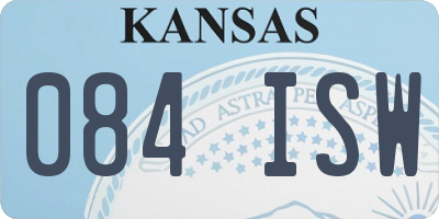 KS license plate 084ISW