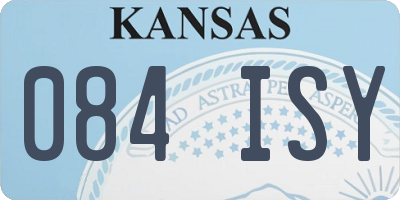 KS license plate 084ISY