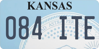 KS license plate 084ITE