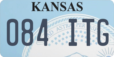 KS license plate 084ITG
