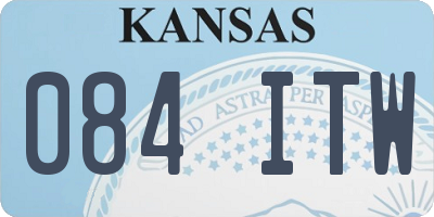 KS license plate 084ITW