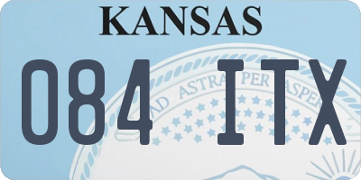 KS license plate 084ITX