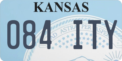 KS license plate 084ITY