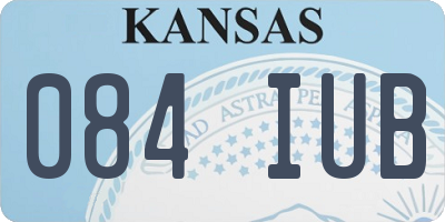 KS license plate 084IUB