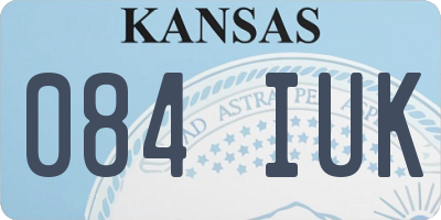 KS license plate 084IUK